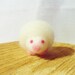 Needle Felted Hedgehog - miniature albino hedgehog figure - Merino & Shetland wool - wool felt hedgehog