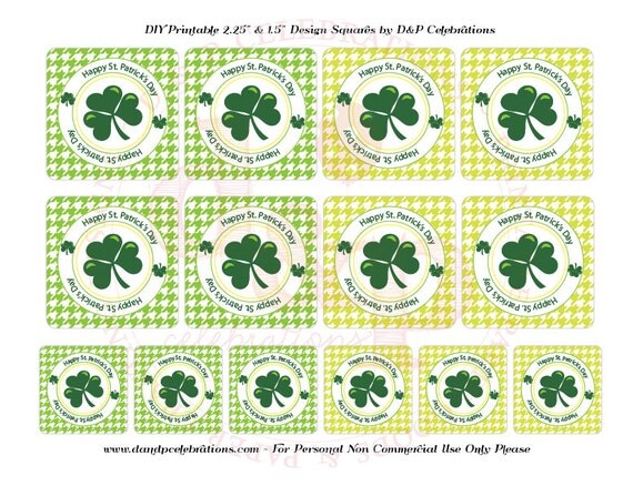 50% OFF DIY Printable Happy St. Patrick's Day Design Squares Il_570xn