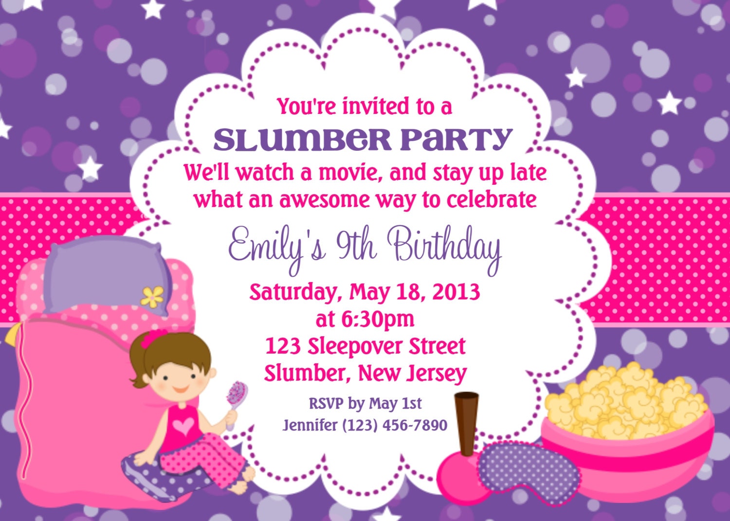 Slumber Party Invitations Templates 5