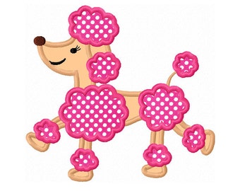 Instant Download Poodle Applique Machine Embroidery Design NO:1308
