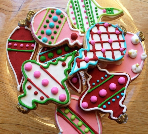 Decorated Christmas Sugar Cookies by AnnPotterBaking on Etsy