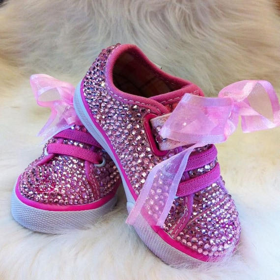 Items similar to Bling Baby Princess toddler Shoe sneaker with lace ...