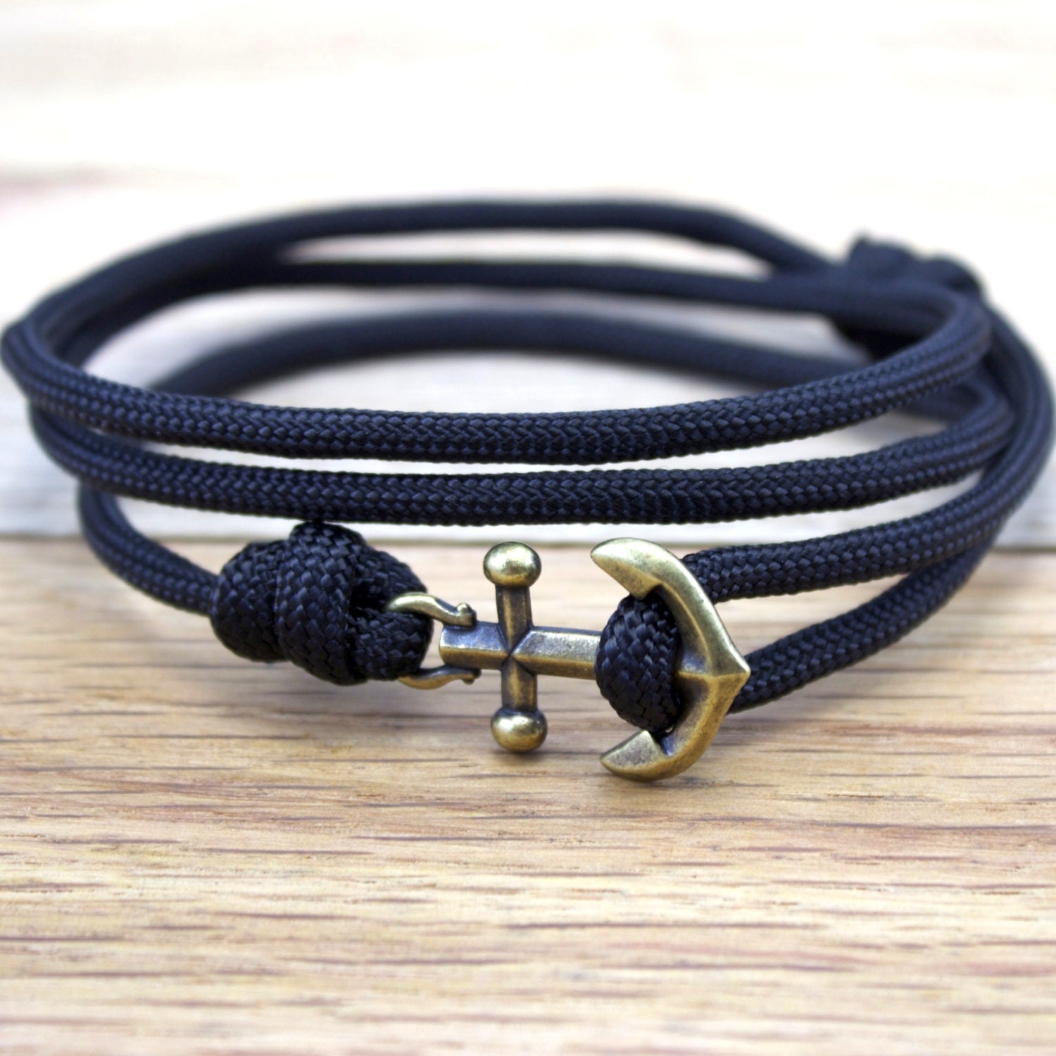 Nautical Bracelet Mens Anchor Bracelet Anchor by DesignedTurning