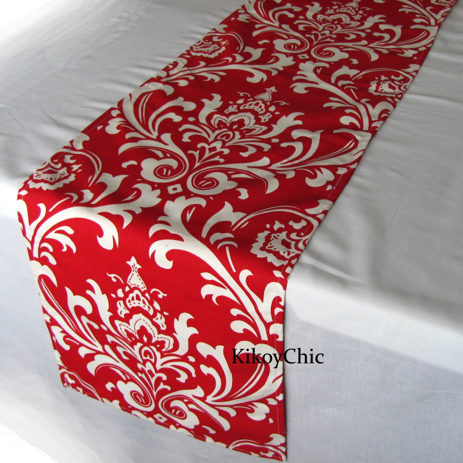 Red Table RunnerRed Table Runner.Damask Table Runner.Red