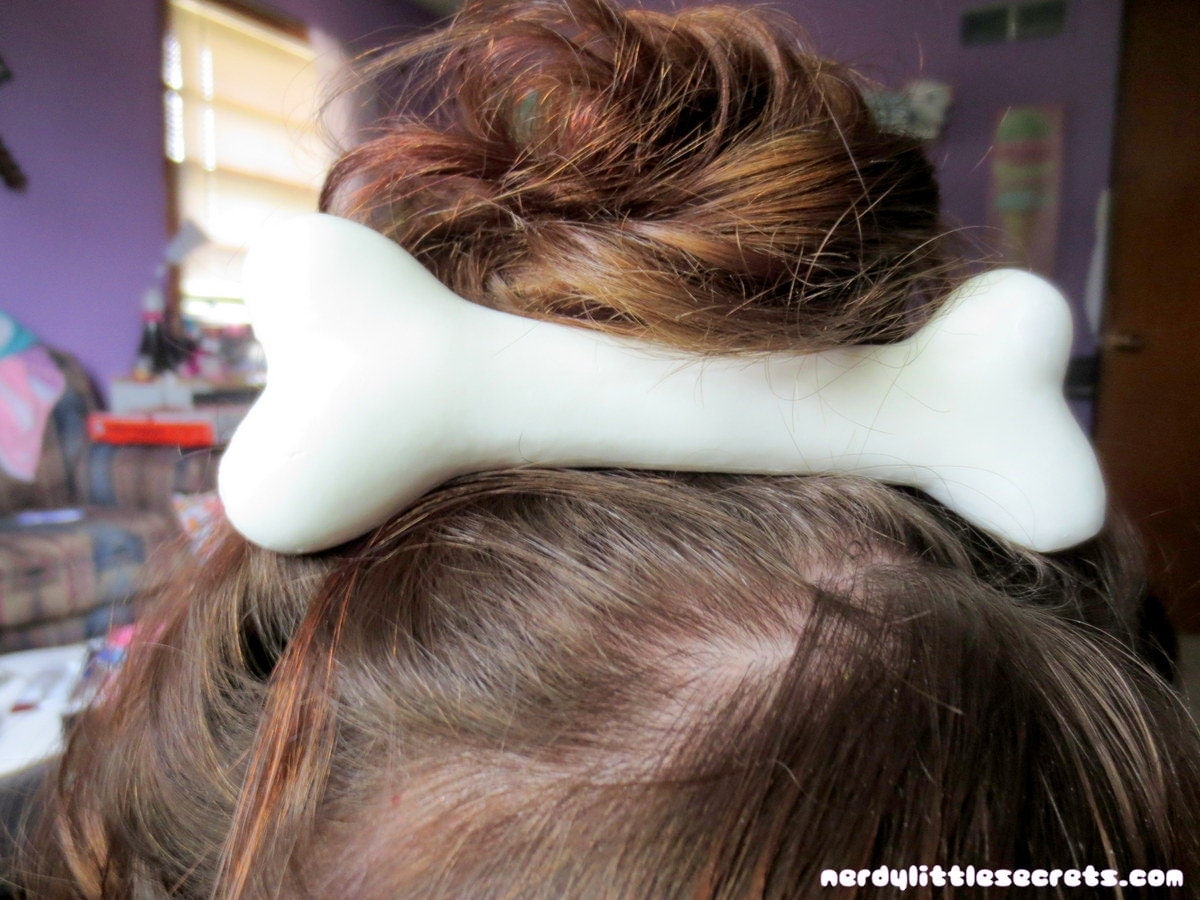 ORIGINAL Large Pebbles Bone Hair Clip White by NerdyLittleSecrets