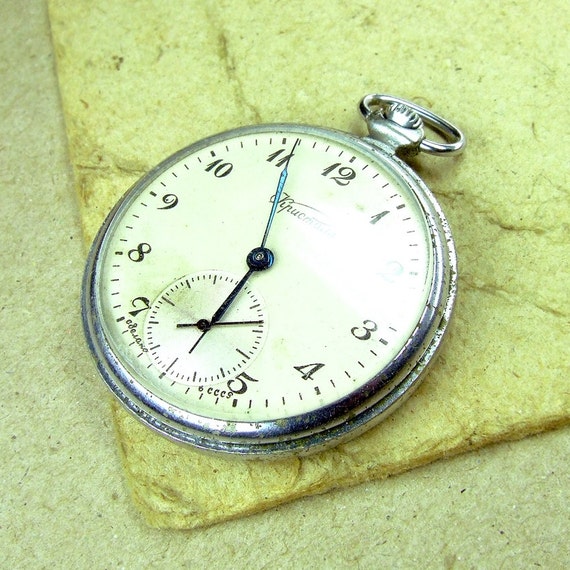 Vintage Pocket Watch 1964 Crystal by VintageUSSR on Etsy