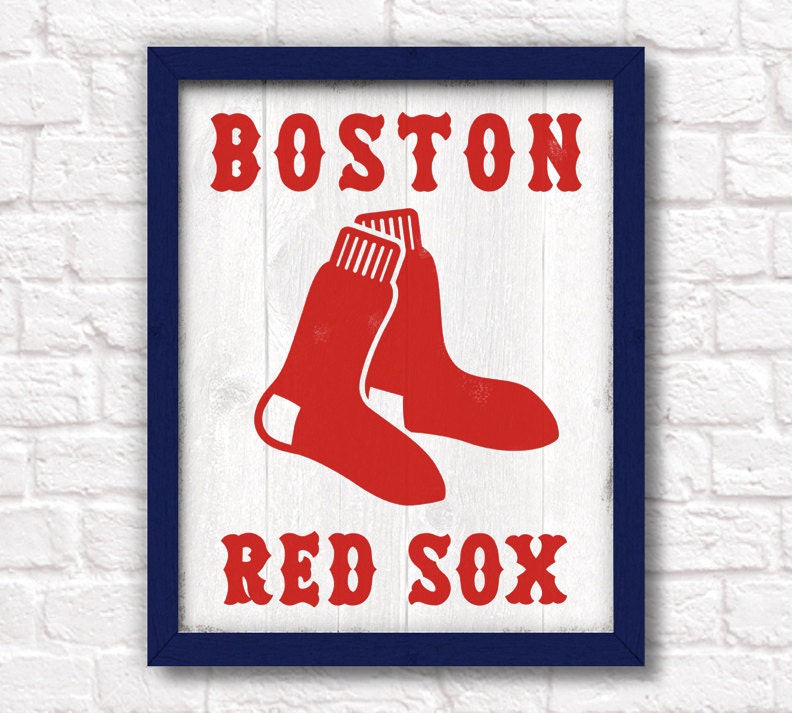 BOSTON RED SOX handmade sign Red Sox wall sign for Boys room