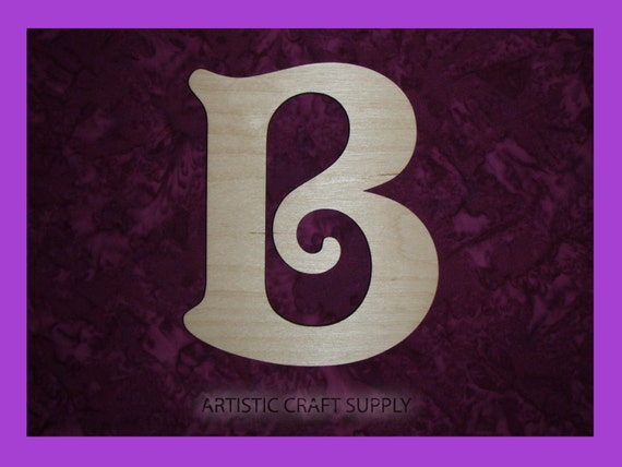 Unfinished Wood Letter B Wooden Letters 6 Inch Tall