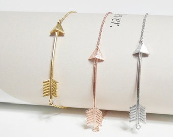 Popular items for Gold Arrow Bracelet on Etsy