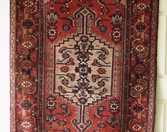 1960s Vintage Hamadan Persian Rug (1472)