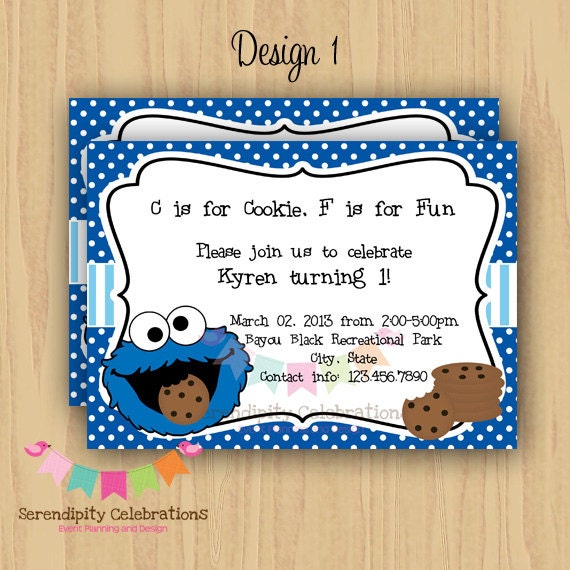 Cookie Monster Invitation Template 8