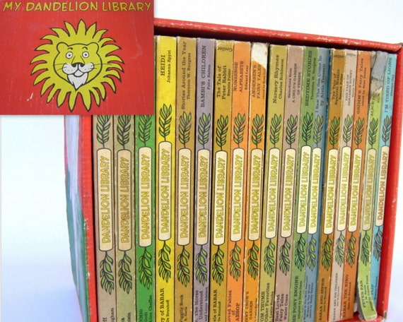 Vintage Dandelion Library 18 Book Set 36 Stories 2-in-1 Flip Children's Books Vintage Dandelion Library 18 Book Set 36 Stories 2-in-1 Flip Children's Books