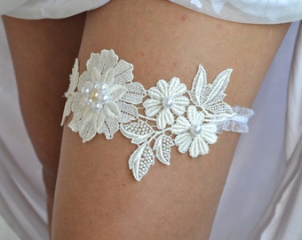 Bridal Garter, Wedding Garter Set, Ivory Lace Garter, Wedding Garters, Handmade Garter, Bridal Garter Set, Ivory Bridal Garter, Garter Set