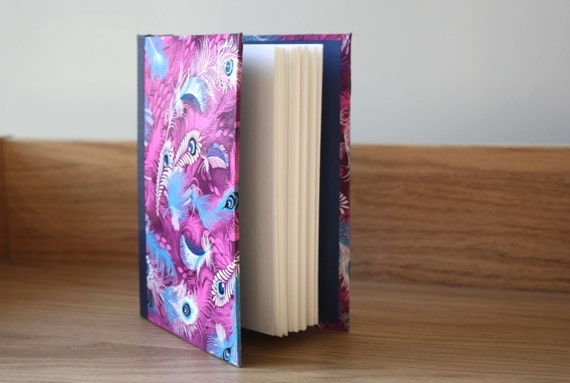 Handmade journal - Peacock feathers