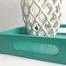 Turquoise Wood 12 x 12 Square Serving Tray Home Decor Accessory Coffee Table Tray Office and Home Organizaiton Decorative Tray Centerpiece