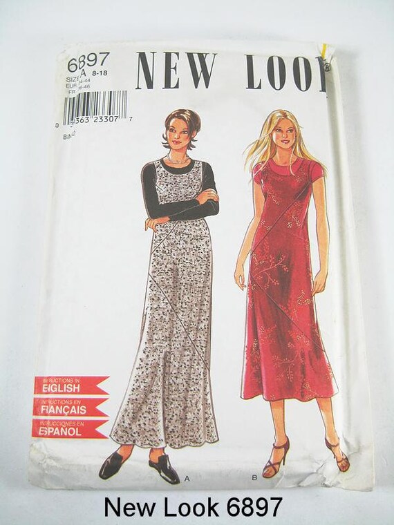 New Look OnePiece Dress Pattern 6897 Misses' Long