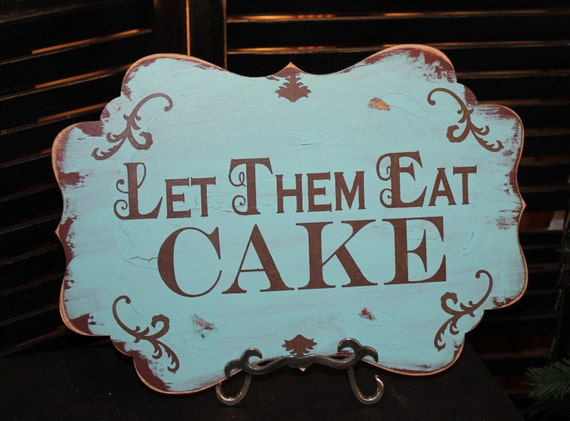 Items similar to Let Them Eat CAKE Sign//Photo Prop/Damask ...