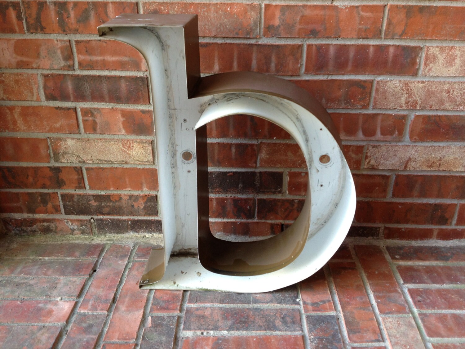 Large Reclaimed Metal Sign Lower Case Letter B Or By FindingGreat