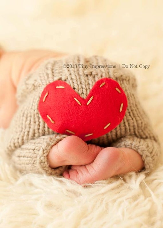 Newborn Photo Prop Newborn Pants Valentines by MySweetKnittings