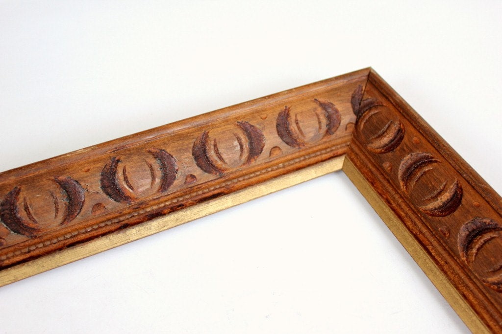 antique carved wood frame // extra large thick frame