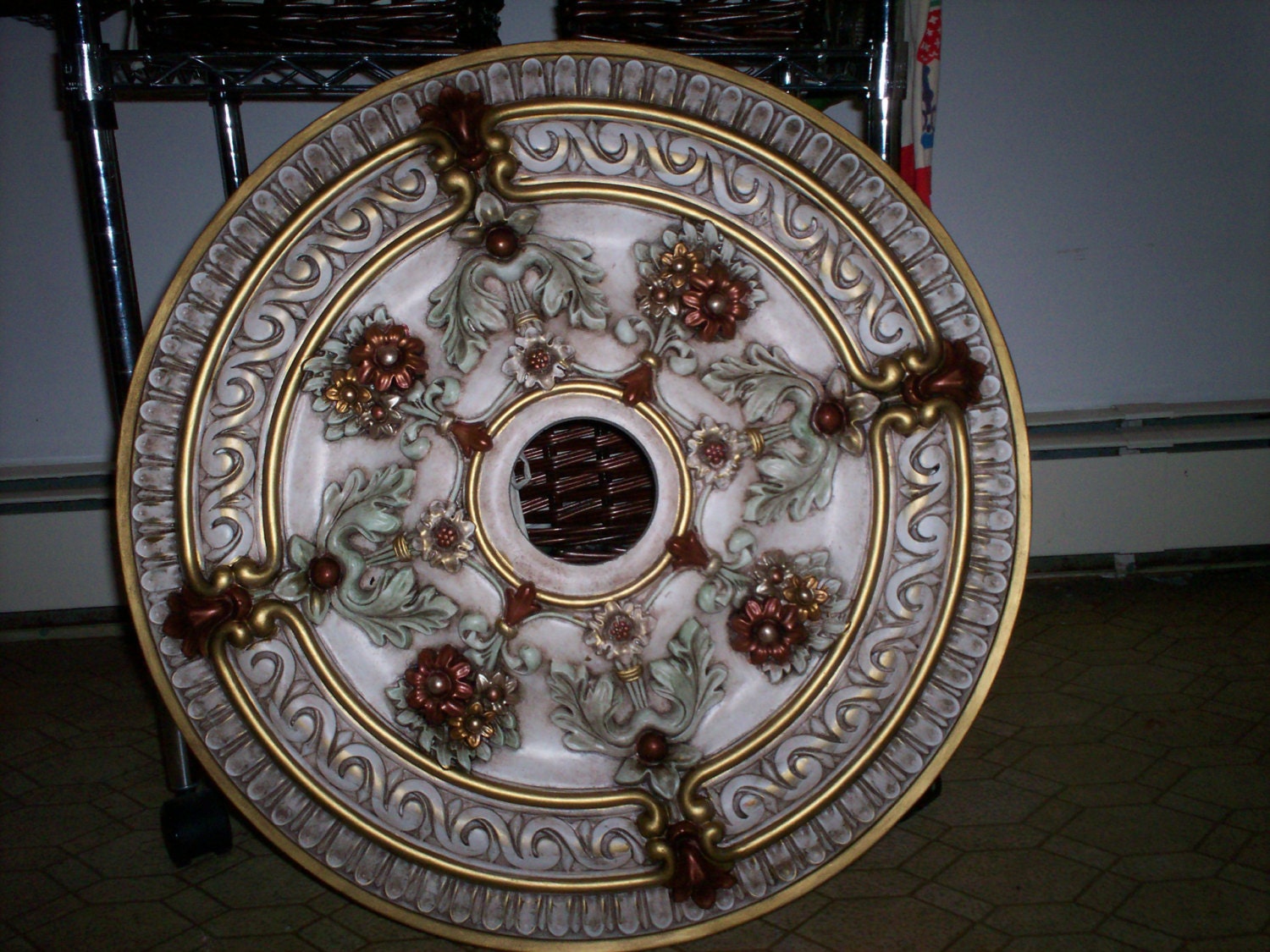 23 hand painted ceiling medallion