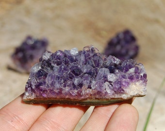 Lot of 5 Amethyst Crystal Clusters Random Selection
