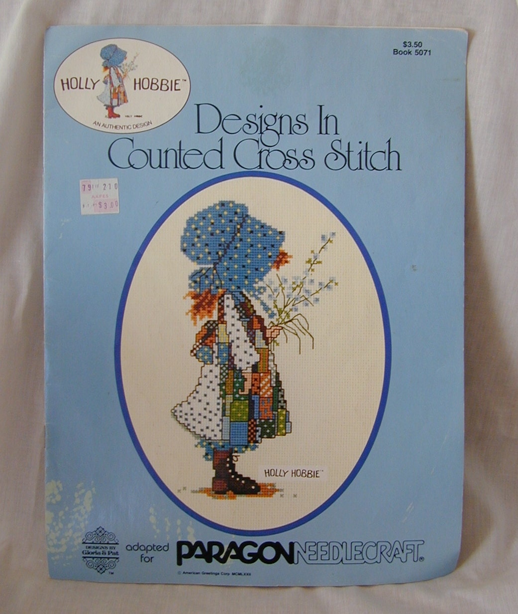 1972 HOLLY HOBBIE counted cross stitch book 4 designs