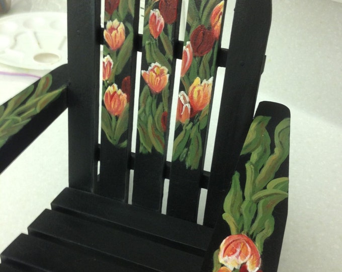 Solid Wood Tulip Garden Chair - Great for a Potted Plant or a Beautiful Addition to your Indoor Garden