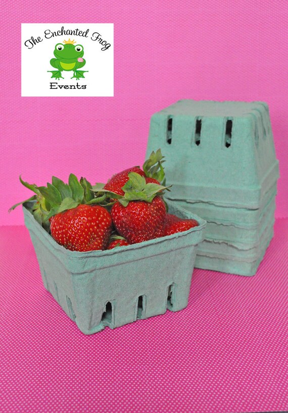 12 Green Pint Berry Basket Strawberry Basket Berry Carton