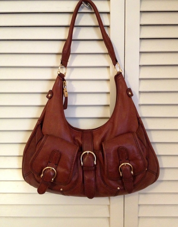 talbots woven leather handbag