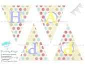 Happy Easter Flag Banner - Easter - Printable File- DIY - Digital File- Print as many as you like Il_170x135