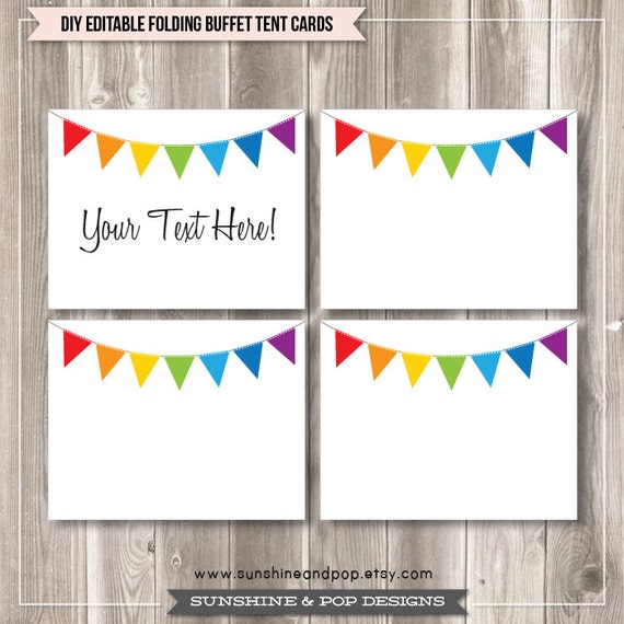 items similar to instant download editable rainbow party folding