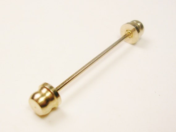 VINTAGE COLLAR BAR gold tone screw style Men's Jewelry
