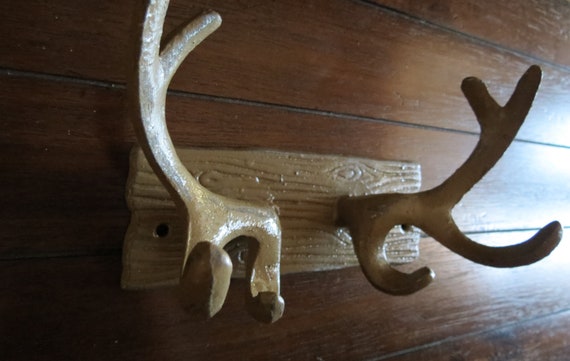 Cast Iron Antlers / Faux Wall Antlers / Light Brown or Pick