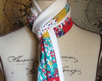 Girls Multi-Colour Jersey Junior Scarf. This Design is Called the "Nicola"