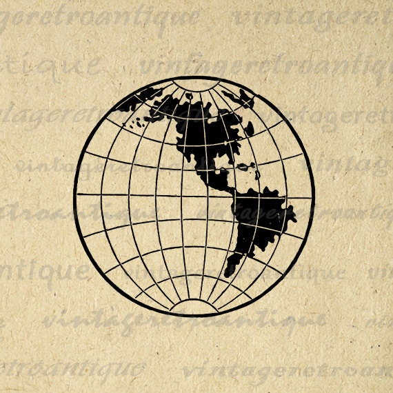 vintage globe clipart - photo #22