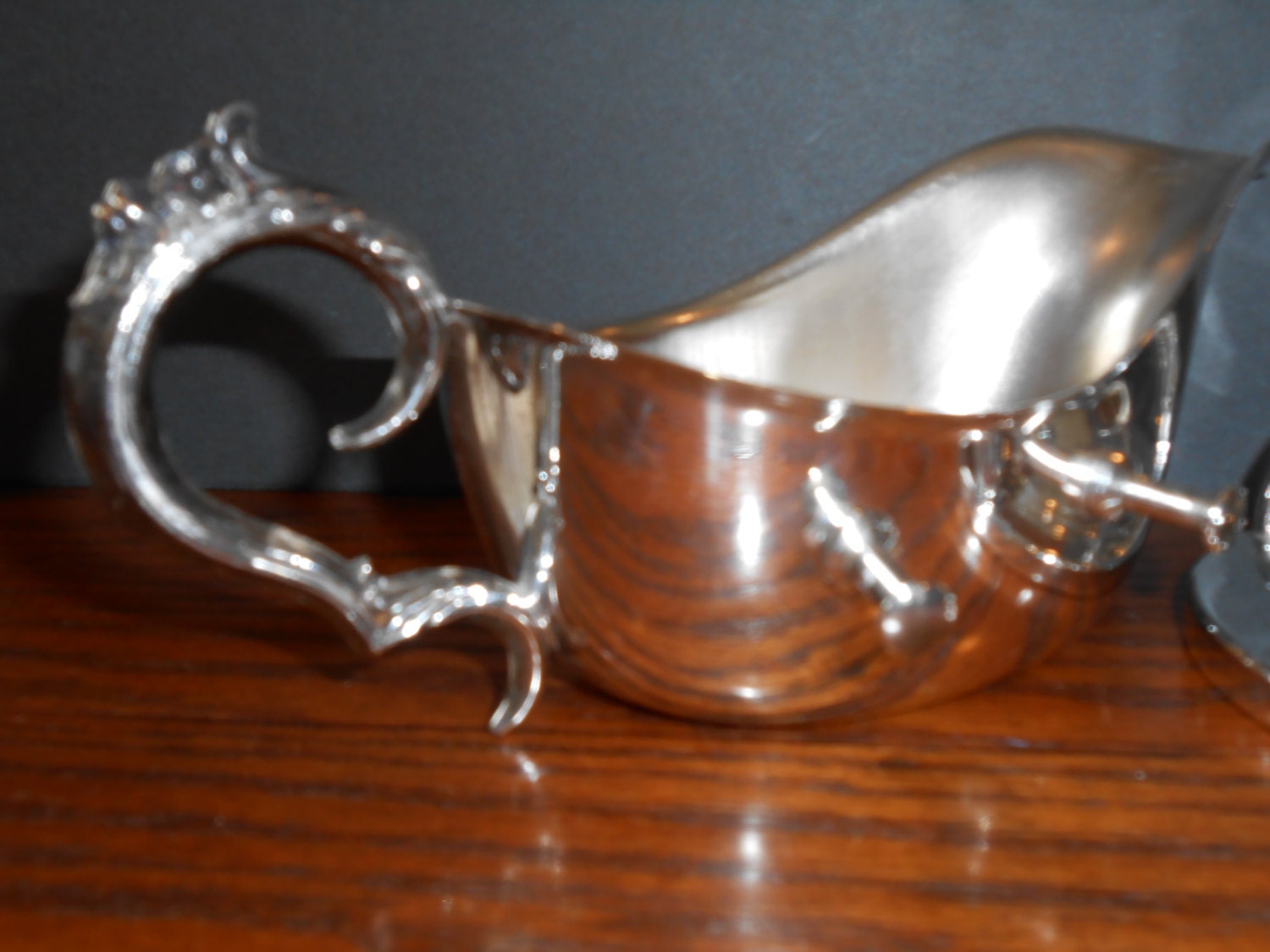 F.B Rogers Silver Gravy Boat On a Stand