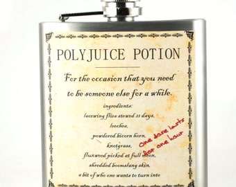 Harry Potter Muggle Polyjuice Flask- Potions Unique gift for Potter fans