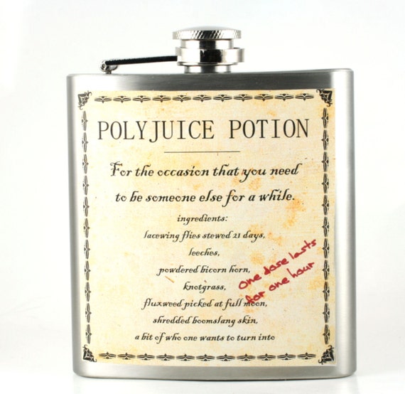 Harry Potter Muggle Polyjuice Flask Potions Unique gift for
