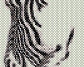 Woman Silhouette Peyote Stitch Bracelet Pattern