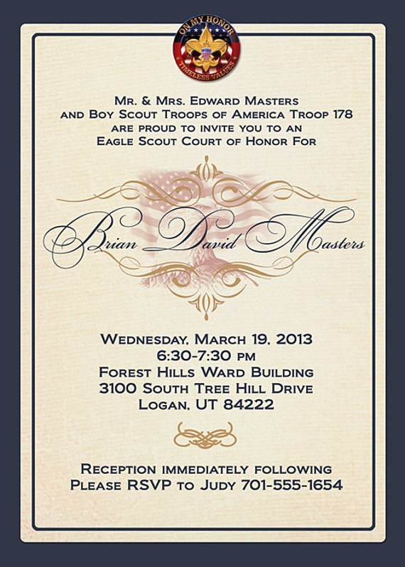 Examples Eagle Scout Invitations 8