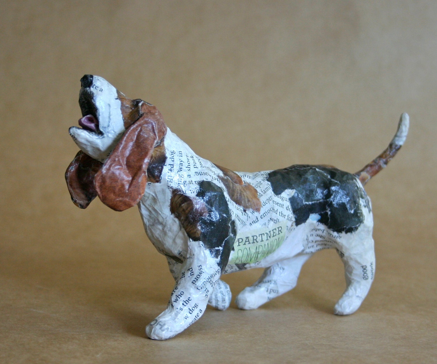 How to make paper mache dog sculpture