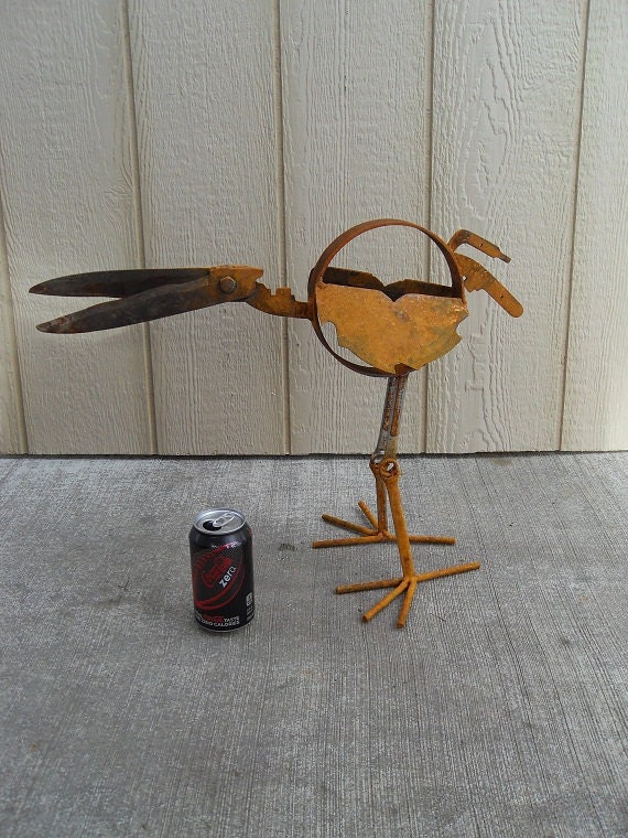 Large Yard Bird 5 welded yard art