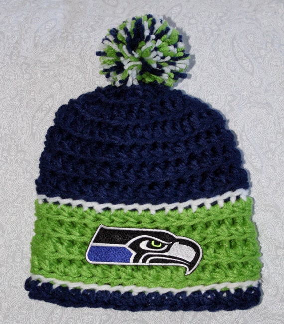 RESERVED for Carly Crochet SEATTLE SEAHAWKS blue green