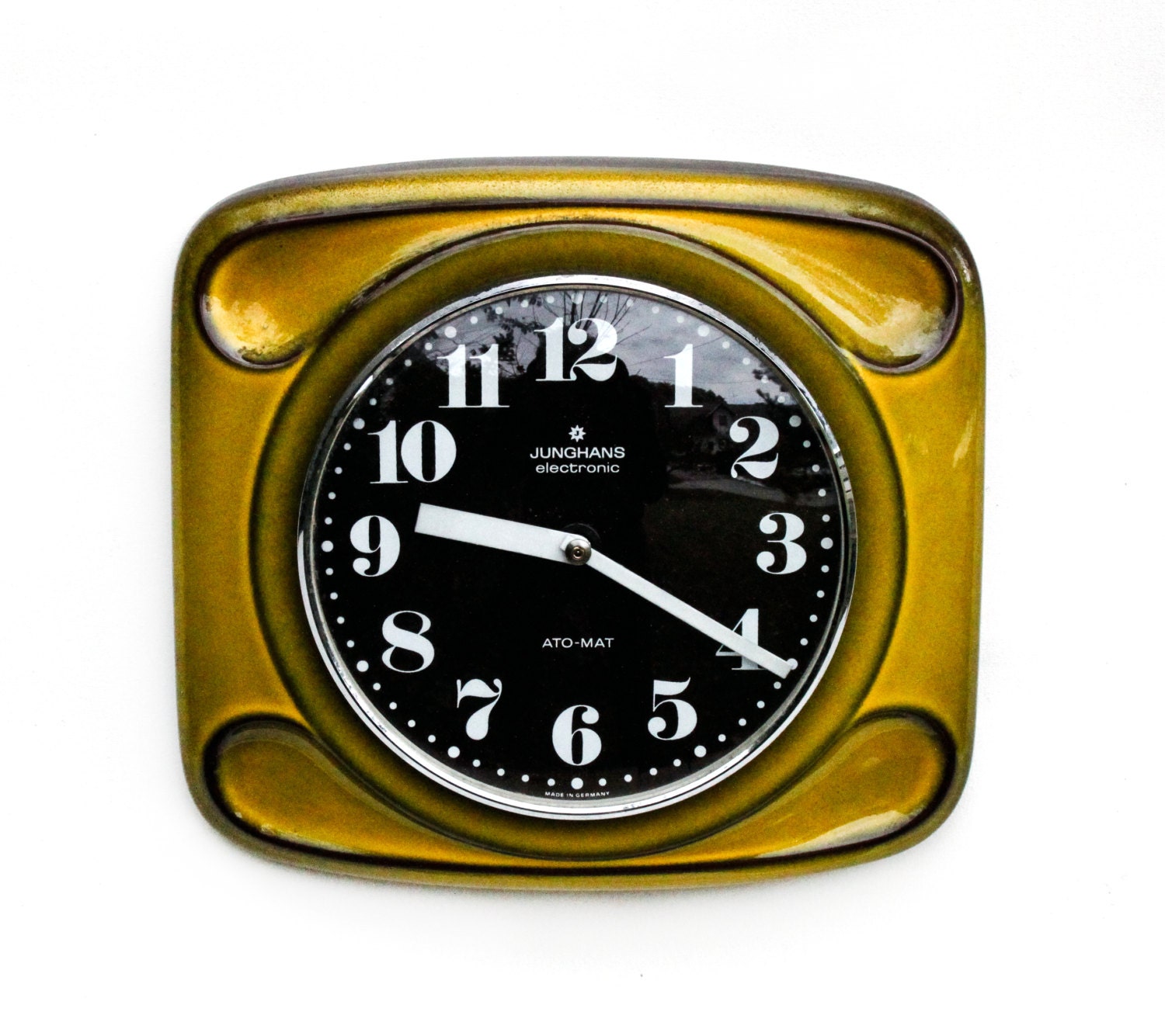 Ceramic Wall Clock by Junghans Made in Germany