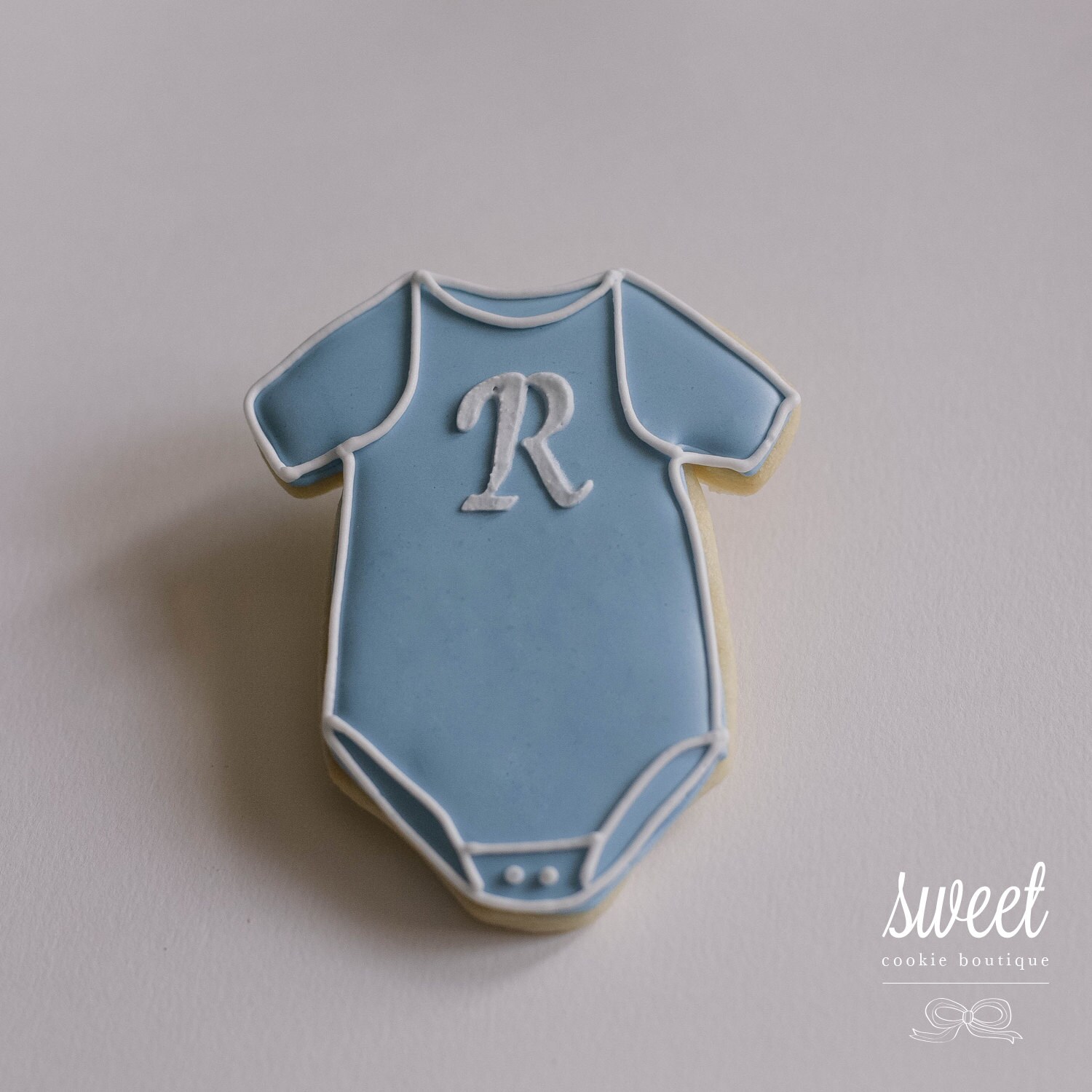 Baby Boy Onesie Cookie Favors // One Dozen Sugar Cookies