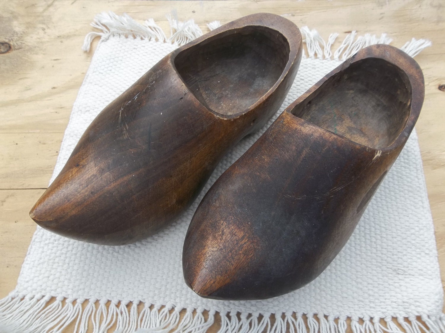 Vintage Dutch Wooden Shoes Clogs Klompen by ZephyrhillsVintage