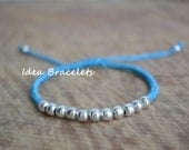 Blue Silver Jewelry Beads Chic Bracelet Blue Silver Jewelry Beads Chic Bracelet