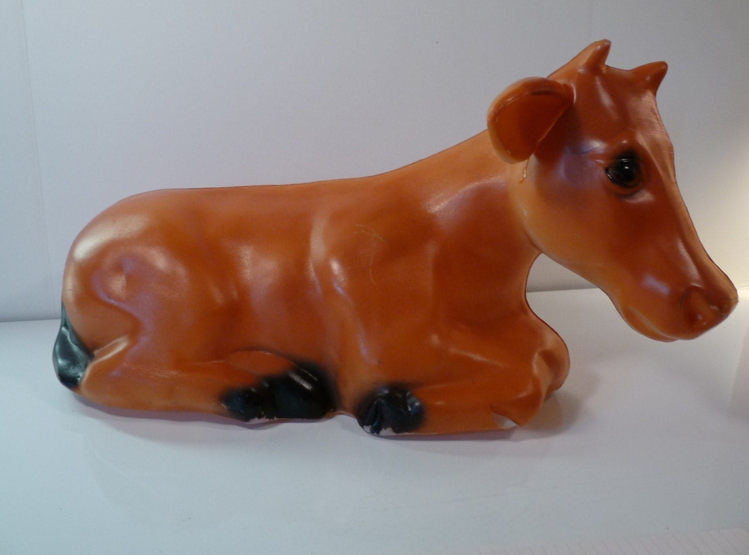 Vintage Christmas Empire Nativity Cow Lighted Blow MoldFREE