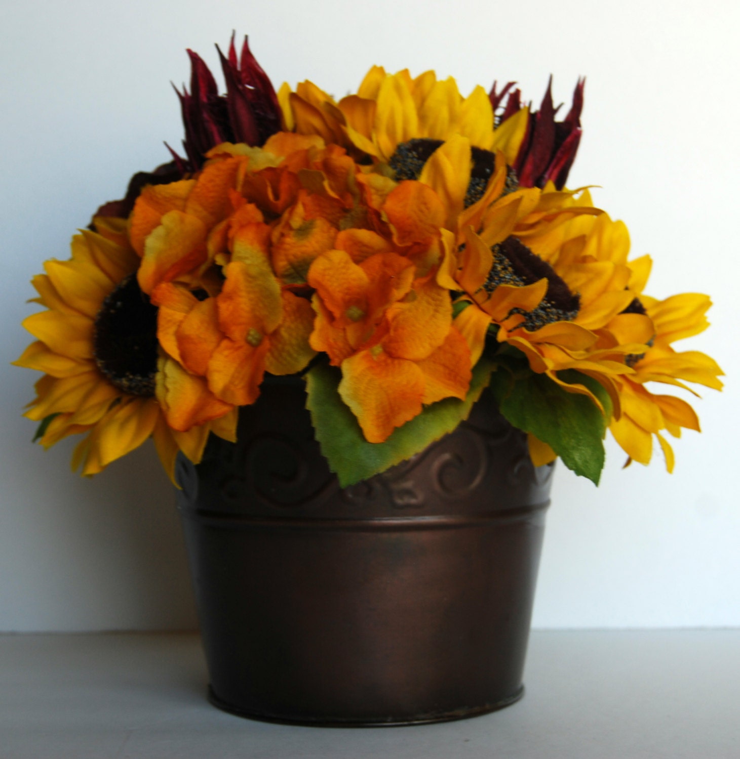 Silk Floral Arrangement Sunflower ArrangementsThanksgiving